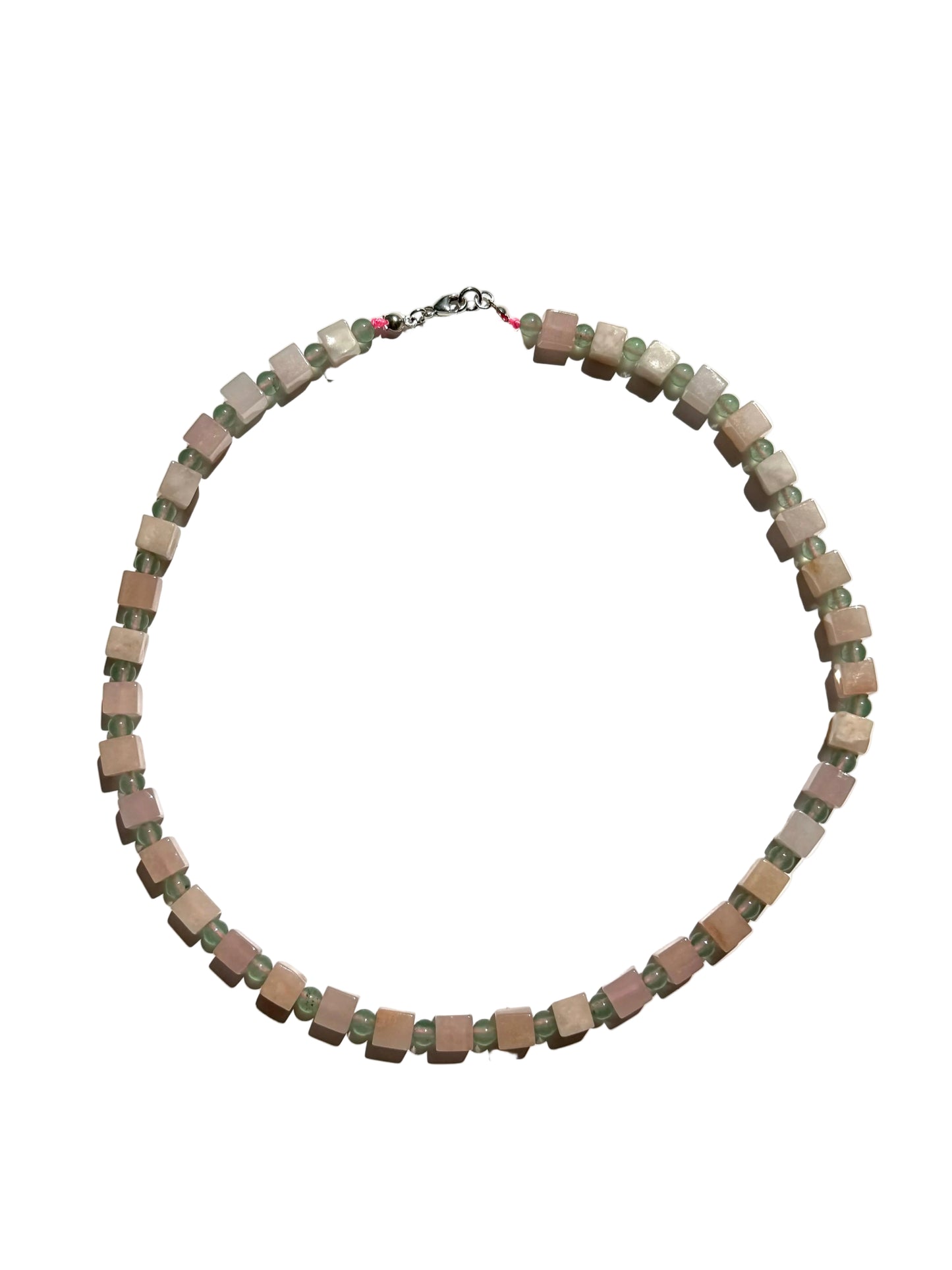 Rose quartz and aventurine beads