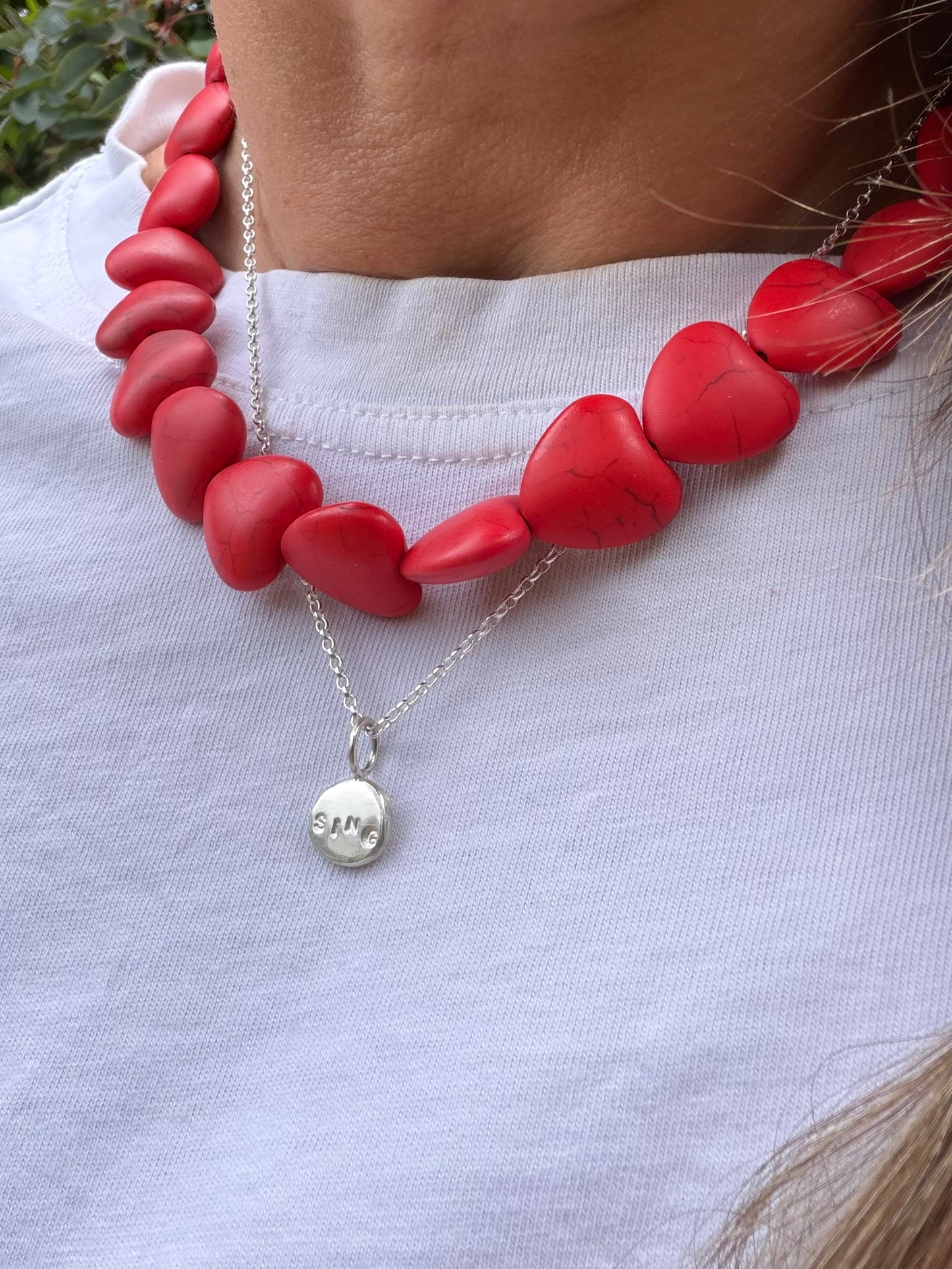 “SING” Smiley necklace