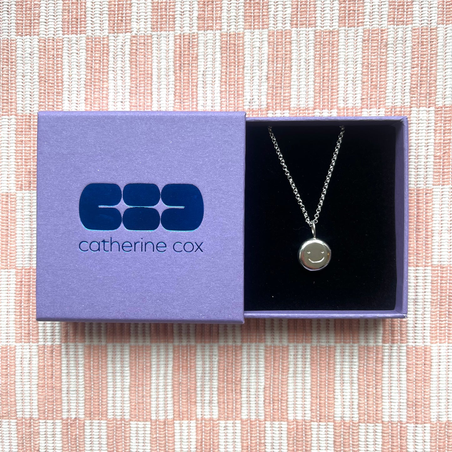 Sterling silver smiley pendant