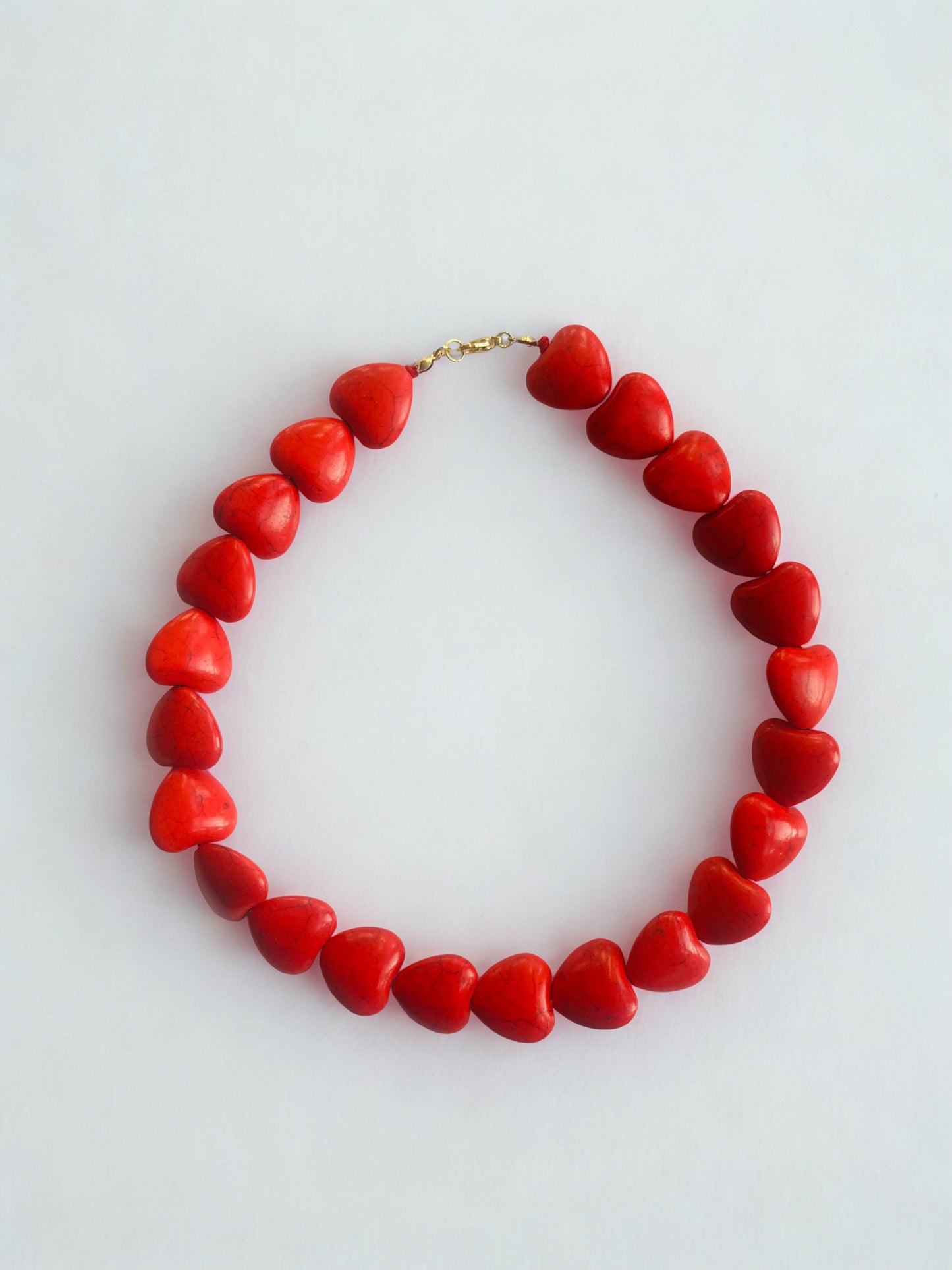 Howlite heart stacking beads