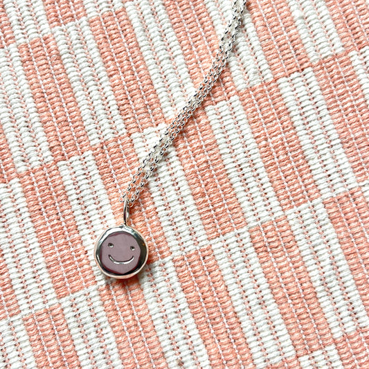 Sterling silver smiley pendant