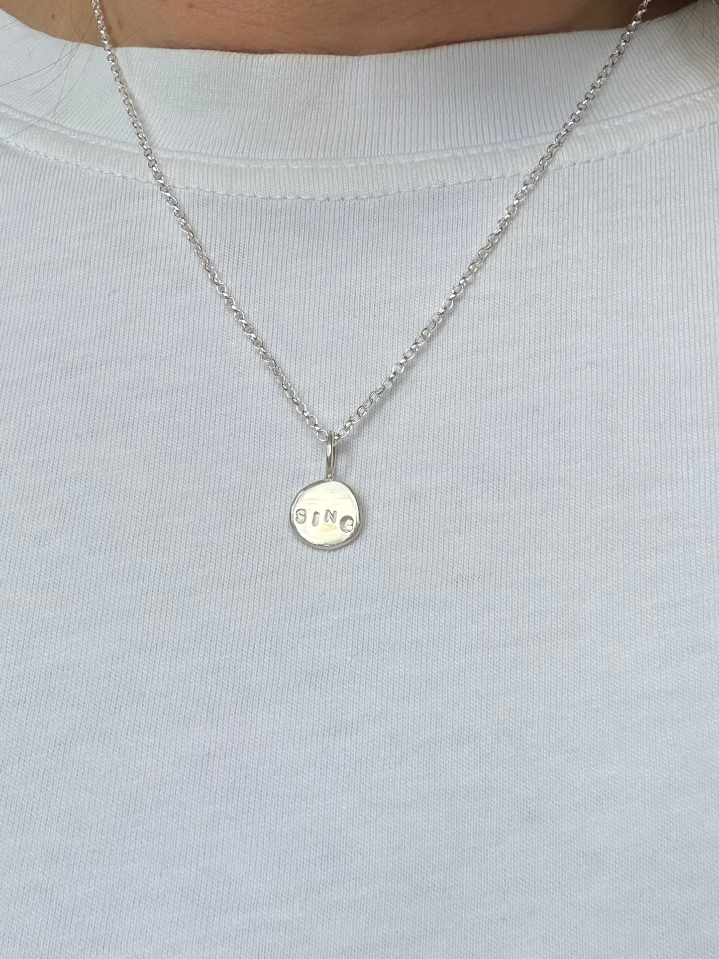 “SING” Smiley necklace
