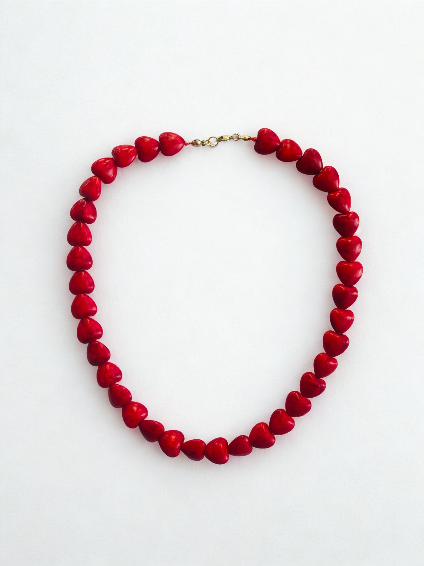 Howlite heart stacking beads (small)