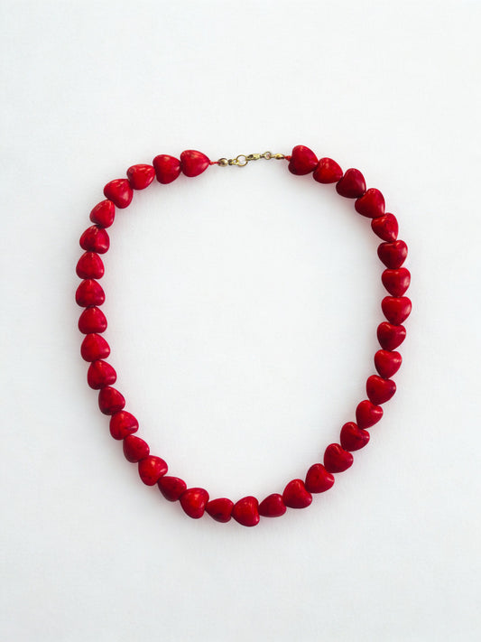 Howlite heart stacking beads (small)