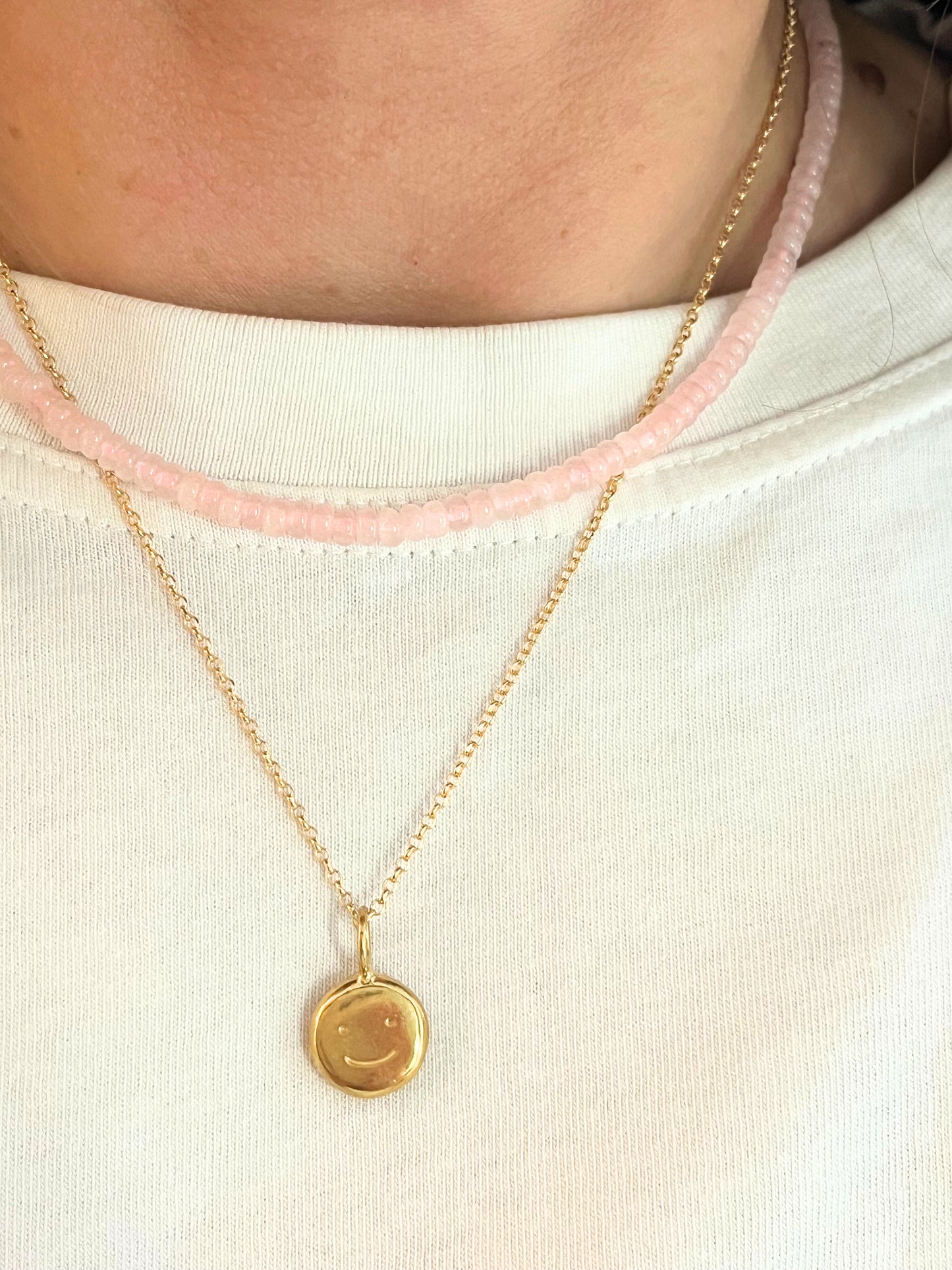 Rose quartz stacking beads